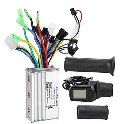 Motor Brushless Controller for Scooter Electric Bike E-Bike, 36V-48V 250W/350W Electric Bicycle DC Motor Controller with LCD Display, Auto Voltage Recognition