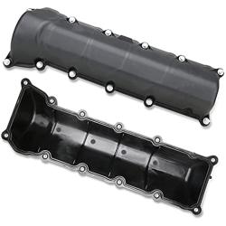 MITZONE Left and Right Side Valve Covers with Gaskte and Bolts Compatible with 2001-2007 Dodge Ram 1500 Durango Dakot Jeep Commander Grand Cherokee 4.7L V8 Replace # 53021828AA 53021829AD