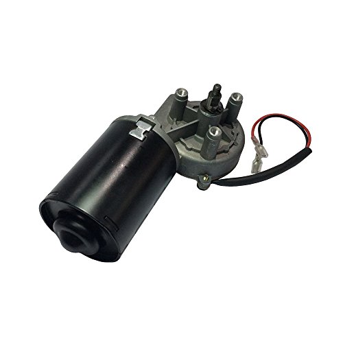 BEMONOC High Torque PMDC Right Angle Gear Motor 12V Reversible 50 RPM (Right Gear-Box) with Threaded Shaft