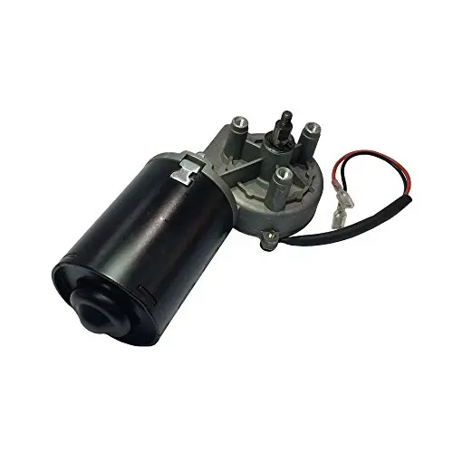 BEMONOC High Torque PMDC Right Angle Gear Motor 12V Reversible 50 RPM (Right Gear-Box) with Threaded Shaft