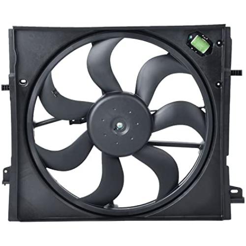 Radiator Cooling Fan Assembly Compatible with Nissan Rogue Sport 2017 2018 2019 2.0L # 214816MA0A