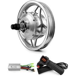 L-faster 12 Inch 250W Hub Motor Front Drive Wheel with Tire Throttle Grip Brushless Controller for Electric Bike Scooter Bicycle