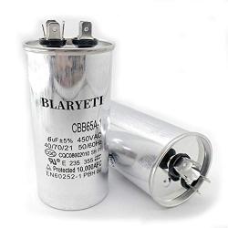 BLARYETI CBB65 6uF Motor Running Capacitor Start Capacitor for Air Conditioner AC 450V/370V/250V 50/60Hz 5%