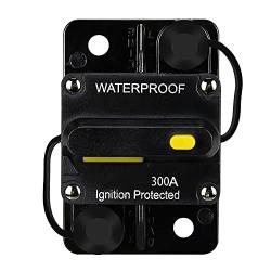 NC 300 Amp Waterproof Circuit Breaker,with Manual Reset,12V-48V DC,30A-300A,for Car Marine Trolling Motors Boat ATV Manual Power Protect Audio System Current Overload Protection