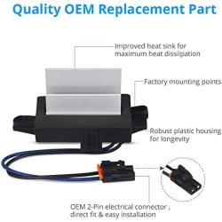 WMPHE Compatible with Upgraded Design Heating and Air Conditioning Blower Motor Resistor Buick Cadillac Chevy GMC Replaces OE# 4P1516, 4P1595, 2-BMR34, 15-80567, 53-69738,AC Blower Control Module