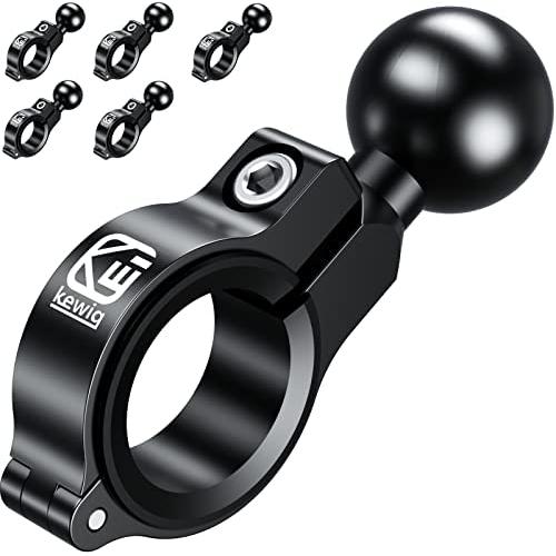 BRCOVAN Aluminum Alloy 1 Ball Handlebar Mount Base for Rails 0.5 to 1.26 in Diameter, Compatible with RAM Mounts 1 Inch Ball Socket Arm & Motorcycle Bike Phone Mount Holder (Set of 5)