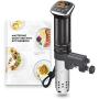 Sous Vide Cooker Ultra-Quiet: Color LCD Recipes IPX7 Waterproof Circulator Cooker Brushless DC Motor 1100 Watts Immersion Circulator Include Sous Vide Cookbook by KitchenBoss