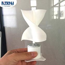 Micro Motor Small LED lights Vertical Axis Wind Turbine Generator Blades full set DIY wind generator windmill White color 10w (2 Blades)