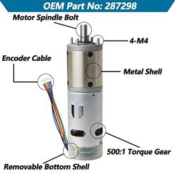 287298 RV in-Wall Slide-Out Motor (OEM), 500:1 High Torque Gear Ratio, Compatible with lippert Schwintek in-Wall Slide System (Three Year Warranty) …