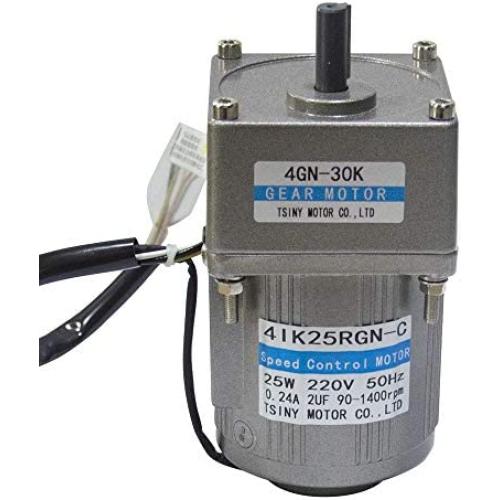 Bemonoc 25Watts AC 220V 50/60HZ Gear Reducer Motor High Speed 280 RPM Shaft Diameter 10mm & AC Speed Controller Kits Speed Variable CW CCW for dyeing industry