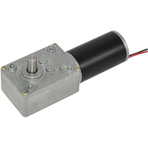 Electrical Motor 12V Reversible 27RPM PMDC Worm Geared Motor with Metal Gear Reducer Gearbox
