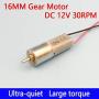 Xuulan Xianglaa-Motor 16MM DC 12V 30RPM /6V 15RPM Motor, Powerful High Torque Gear Box Motor, 3V 6V 12V DC Brush Motor NO-Brushless, (Speed(RPM) : 3V 8RPM)