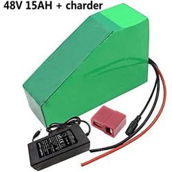 Jieoto 48V 15Ah E-Bike Lithium Battery Pack, Electric Bicycle Scooter Battery with Charger, for Electric Bicycle 250W 350W 500W 800W Motor