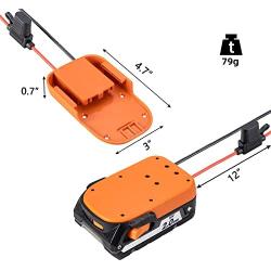 Power Wheel Adapter for Ridgid AEG 18V Hyper li-ion Battery with Fuse & Wire terminals, Power Connector for Rc Car, 14 Gauge Robotics, Rc Truck, DIY use, Work for Rigid L1815R B1820R L1830R Battery