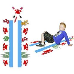 HK Studio Education Floor Decal for Classroom Decor - Crab Walk Path Decal for Boosting Gross Motor Skills - Sensory Path - Montessori Gym - Indoor School Games