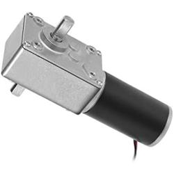 uxcell Double Shaft Worm Gear Motor DC 12V 5RPM High Torque Speed Reduction Motor with Metal Gearbox