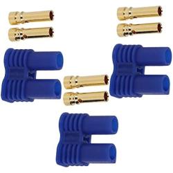 Heyiarbeit 6 Sets EC2 Connector 2mm Gold Bullet Banana Plug Female for RC ESC Lipo Battery Electric Motor DIY