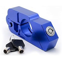 Motorcycle Locks Heavy Duty Anti Theft Adjustable Bike Handlebar Lock for Protection Universal ATV Alloy CNC Handle Throttle Grip Security Lock with 2 Keys,Motorcycle Lock