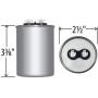 Jard 12916 100 MFD 370V ROUND Motor Run Capacitor