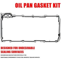 ORAEVY 12612350 OS30693R Oil Pan Gasket Set ， Compatible with LS Series Motor 4.8L 5.3L 5.7L 6.0L Chevy Silverado Suburban Tahoe Trailblazer Sierra Yukon Cadillac GMC Hummer