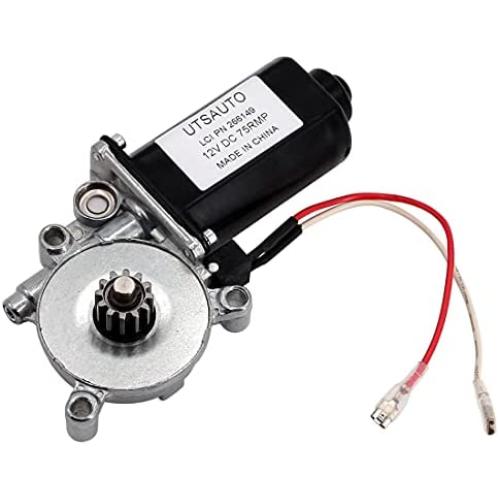 UTSAUTO 266149 RV Power Awning Motor Replacement for Universal RV Motorhome Motor 12-Volt DC 75-RPM Including Flat, pitched and Short Assemblies