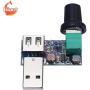 Davitu Motor Controller - USB Fan Speed Controller Board 5V to 12V Control Switch Fan Stepless Module Adjustable Potentiometer Male Female Adapter