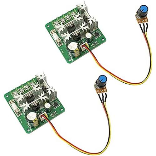 Motor Speed Controller 6V-90V DC Motor Pump CCMHCN PWM Speed Controller 15A PLC DC Motor Speed Controller With Control Knob(2 PCS)