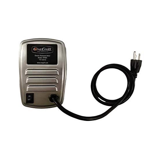 Moteur à Broche Rotisserie en Acier Inox 4PM05 OneGrill - Électrique 13 Watts 110/120 Volts - 72 in./lbs Couple de Ralentissement - 5/16 Pouce Filetage Carré - Compatibilité Support 3 Pouces Moteur à Broche Rotisserie en Acier Inox 4PM05 OneGrill - Électrique 13 Watts 110/120 Volts - 72 in./lbs Couple de Ralentissement - 5/16 Pouce Filetage Carré - Compatibilité Support 3 Pouces