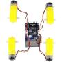 OSOYOO 4WD L298N Motor Driver Board Dual H Bridge DC JST Connectors for Robotic Smart Car for Arduino Rapsberry Pi 3 3b 4b