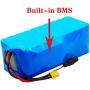 Jieoto 36V E-Bike Battery 30AH 10S6P Waterproof Li-ion Battery with 42V 2A Charger for Go-Kart Electric Street Bikes Electric Boat Scooter 1000W 750W 500W 350W 250W Motor