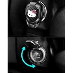 for Hello Kitty Car Engine Start Button Cover General Motors Ignition Switch Decorative Cover, auto Interior Ignition Accessories