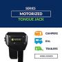 Bastion Premier Power Tongue Jack | Electric or Manual Operation | 3500LB Capacity A-Frame | 12V Power | Front-Facing LED Light | for Trailers, Campers, Boats, RVs, & More