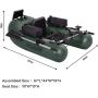 FRM BOARDS Inflatable Fishing Boat Belly Boat Fishing Float Tube with Storage Pockets, Adjustable Straps & Bracket for trolling Motor, Loading Capacity 400lbs