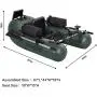 FRM BOARDS Inflatable Fishing Boat Belly Boat Fishing Float Tube with Storage Pockets, Adjustable Straps & Bracket for trolling Motor, Loading Capacity 400lbs