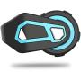 Motorcycle Communication System for 6 Riders Group Intercom,FreedConn T-MAX Helmet Bluetooth Headset for Motorbike Skiing (Range 1500m,Waterproof,FM Radio,Voice Prompt,1 Pack)