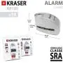 KRASER KR10S Motorcycle Lock with Alarm 120dB Anti Theft Alarm Lock, Approved Disc Brake Lock Security for Motorcycles, Disc Lock Motorcycle Motorbike Scooter, Locking Shaft ø10, Stainless Steel