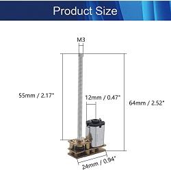 Jutagoss 1Pcs Gear Motor Thread Flip N20 Speed Reduction Moto M3x55mm DC 6V 600RPM Lead Screw Thread Output Shaft for Lifts Landing Gear