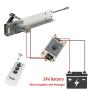 JQDML DIY Reciprocating Linear Actuator Kit Motor DC 24V High Torque 40 lbs, Max Speed 120RPM,Stroke Adjustable 1.2