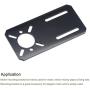 MECCANIXITY Motor Mounting Bracket Alloy Mount Plate Holder 100x50mm Black for 28/35/42 Stepper Motor 2 Pack