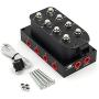 CNRAQR Universal 1/4 NPT 12V Control Air Bag Suspension 4Corner Block Manifold Solenoid Valve For Auto Motorcycle (0-300psi)