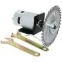 Kit de scie circulaire haute puissance et couple, 12V/24V DC, pour table, avec jeu de maillons et lame. Kit de scie circulaire haute puissance et couple, 12V/24V DC, pour table, avec jeu de maillons et lame.