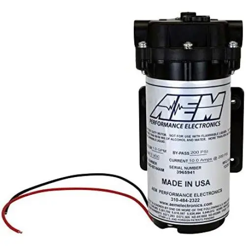 Pompe d'injection eau/méthanol AEM 30-3015, noire Pompe d'injection eau/méthanol AEM 30-3015, noire