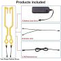 YnGia Motorcycle EL Lights 2 in 1 Style 3 Mode Flash Wire Sticky Light for Motorbike Helmet