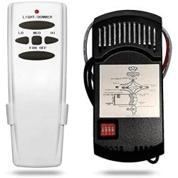 Corebay Universal Dimmer Ceiling Fan Remote Control Kit with Receiver Remote Replacement of Hampton Bay UC7078T Harbor Breeze Hunter 3speeds Ceiling Fan, HD5/28R, Easy to Install