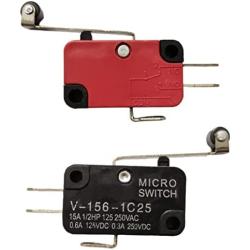 Szliyands 10Pcs Micro Limit Switch Long Hinge Roller Arm Switch for Arduino V-156-1C25