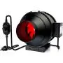 TOPHORT 4 Inch Inline Duct Fan 190 CFM Blower Fan with Variable Speed Controller HVAC Blower for Ventilation