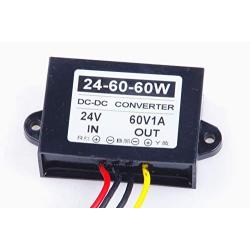 KNACRO DC 60V 1A DC 24V Step up to 60V Converter Regulator 1A 60W Power Supply Adapter for Motor Car Truck Vehicle Boat Solar System etc.(Accept DC 18V-36V Inputs)