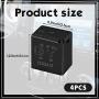 G8V-RH-1C7T-R-DC12 Power Relay Multi Purpose Relay Fuel Pump Relay Black Automotive Relay Automotive Replacement Electrical System Relays Electromechanical Relays, 5 Pin (4 Pieces)