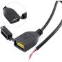 DEALPEAK DC 12V-24V to 5V Buck Converter Module USB Power Supply Port Socket Charger Cord Waterproof Universal for Motorcycle Car Phone GPS Charging
