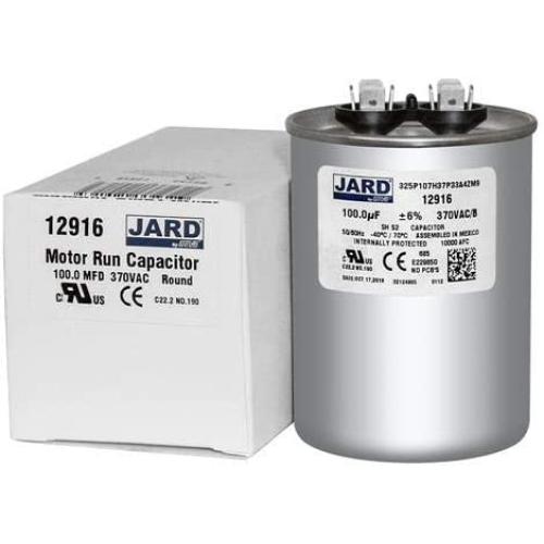 Jard 12916 100 MFD 370V ROUND Motor Run Capacitor